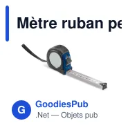 Mètre ruban personnalisable 5 m en ABS et métal avec logo - Classique - Miniature 2