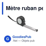 Mètre ruban personnalisable 5 m en ABS et métal avec logo - Classique - Miniature 4