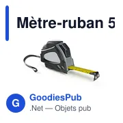 Mètre-ruban personnalisable 5m avec logo - Wendy - Miniature 1
