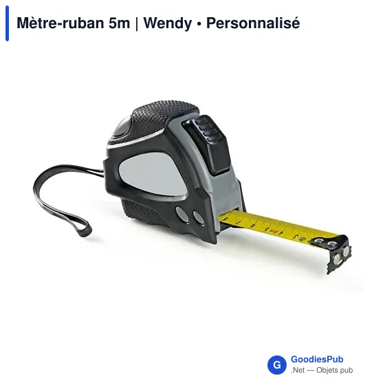 Mètre-ruban personnalisable 5m avec logo - Wendy - Image 1