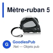 Mètre-ruban personnalisable 5m avec logo - Wendy - Miniature 5
