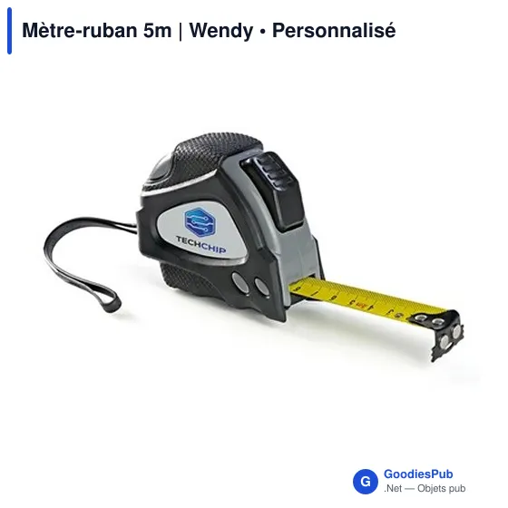 Mètre-ruban personnalisable 5m avec logo - Wendy - Image 7