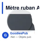Mètre ruban personnalisable en ABS recyclé de 3 mètres - Uteavec logo - Miniature 1