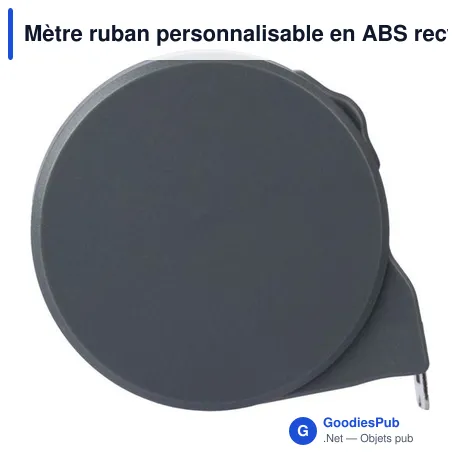 Mètre ruban personnalisable en ABS recyclé de 3 mètres - Uteavec logo