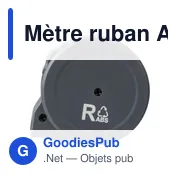 Mètre ruban personnalisable en ABS recyclé de 3 mètres - Uteavec logo - Miniature 4