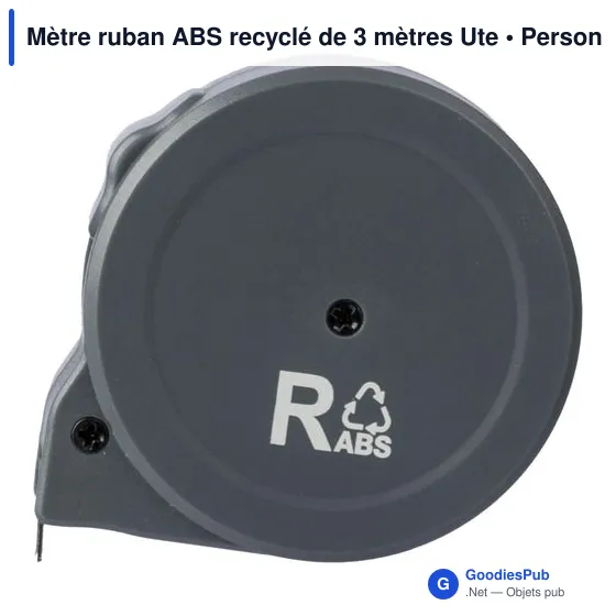 Mètre ruban personnalisable en ABS recyclé de 3 mètres - Uteavec logo - Image 4