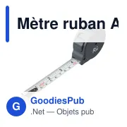 Mètre ruban personnalisable en ABS recyclé de 3 mètres - Uteavec logo - Miniature 5