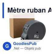 Mètre ruban personnalisable en ABS recyclé de 3 mètres - Uteavec logo - Miniature 6