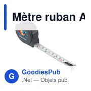 Mètre ruban personnalisable en ABS recyclé de 3 mètres - Uteavec logo - Miniature 7
