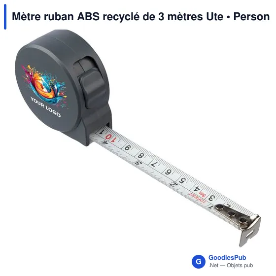 Mètre ruban personnalisable en ABS recyclé de 3 mètres - Uteavec logo - Image 7