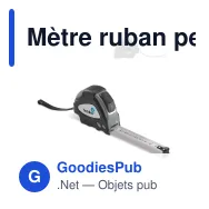 Mètre ruban personnalisable 3 m en ABS gris et noir avec logo - Assist - Miniature 1