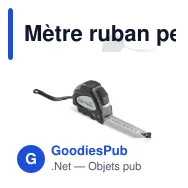 Mètre ruban personnalisable 5 m en ABS gris et noir avec logo - Assist - Miniature 1