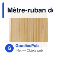 Mètre-ruban de 1 m en bambou Callum - Miniature 1