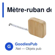 Mètre-ruban de 1 m en bambou Callum - Miniature 2