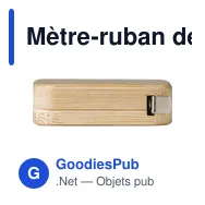 Mètre-ruban de 1 m en bambou Callum - Miniature 3