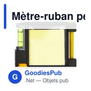 Mètre-ruban personnalisable de 2 m avec logo - Brooke - Miniature 1