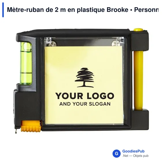 Mètre-ruban personnalisable de 2 m avec logo - Brooke - Image 6