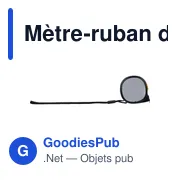 Mètre-ruban de 3 m en ABS Akira - Miniature 1