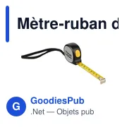 Mètre-ruban de 3 m en ABS Akira - Miniature 2