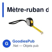 Mètre-ruban de 3 m en ABS Akira - Miniature 6