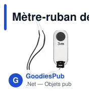 Mètre-ruban de 3 m en aluminium Frances - Miniature 2