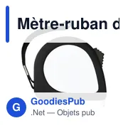 Mètre-ruban personnalisable de 3 m avec logo - Effran - Miniature 1