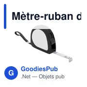 Mètre-ruban personnalisable de 3 m avec logo - Effran - Miniature 3
