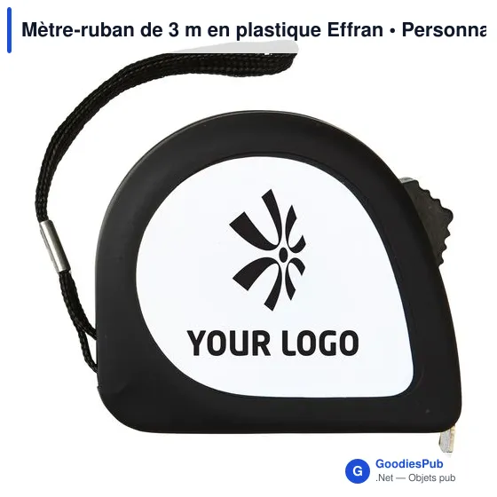 Mètre-ruban personnalisable de 3 m avec logo - Effran - Image 4