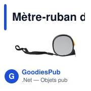 Mètre-ruban de 5 m en ABS Selina - Miniature 1
