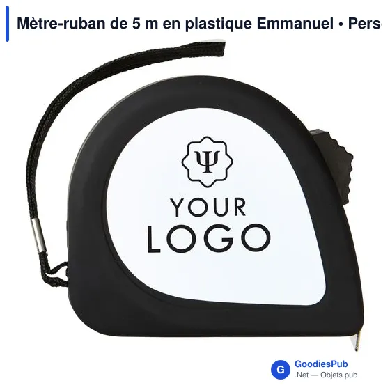 Mètre-ruban personnalisable de 5 m avec logo - Emmanuel - Image 4