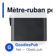 Mètre-ruban personnalisable en ABS de 3 m avec logo - Diane - Miniature 1