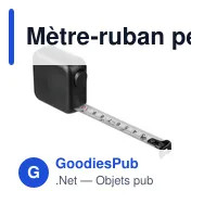 Mètre-ruban personnalisable en ABS de 3 m avec logo - Diane - Miniature 3