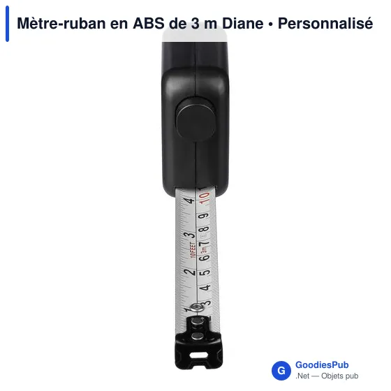 Mètre-ruban personnalisable en ABS de 3 m avec logo - Diane - Image 8