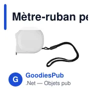 Mètre-ruban personnalisable en ABS de 3 m avec logo - Dorothy - Miniature 1