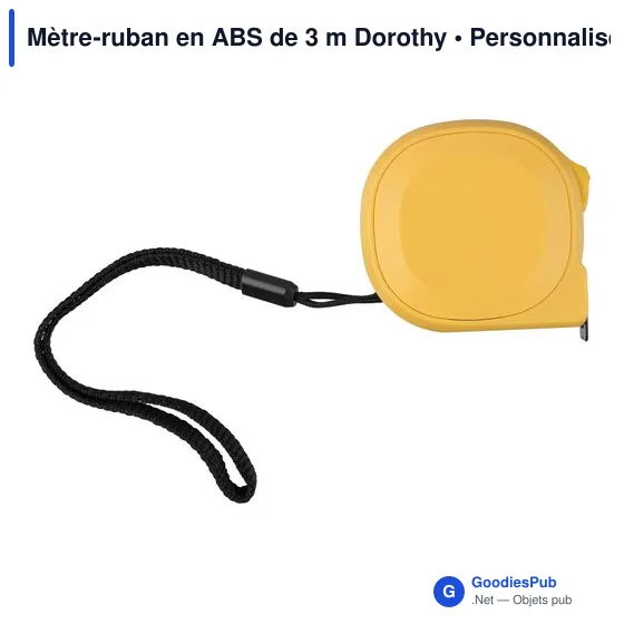 Mètre-ruban personnalisable en ABS de 3 m avec logo - Dorothy - Image 11