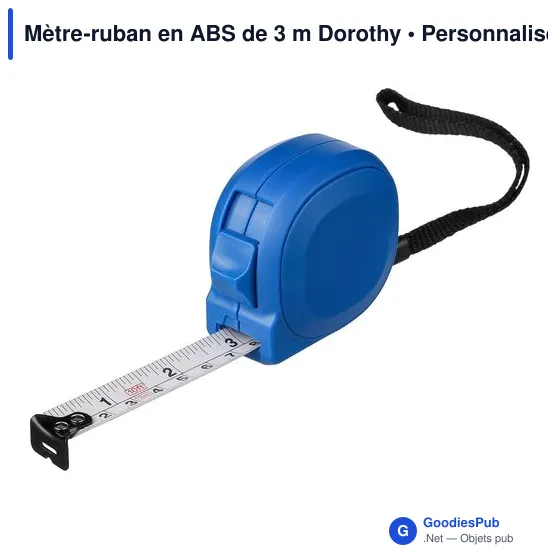 Mètre-ruban personnalisable en ABS de 3 m avec logo - Dorothy - Image 4