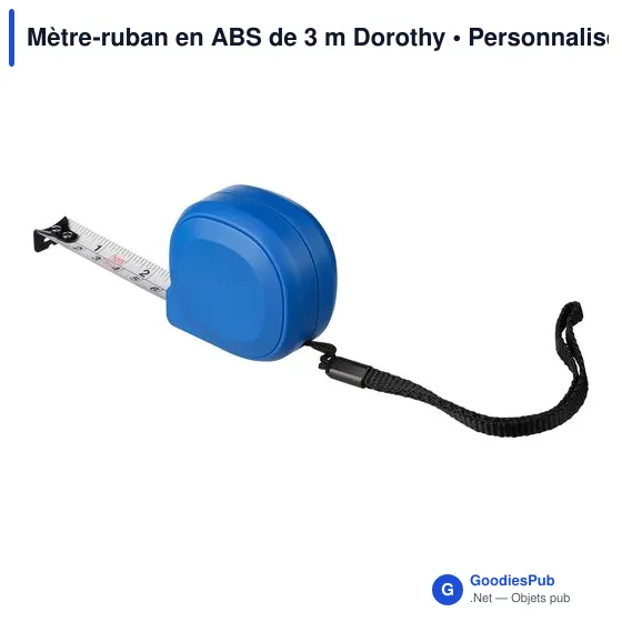 Mètre-ruban personnalisable en ABS de 3 m avec logo - Dorothy - Image 5