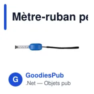Mètre-ruban personnalisable en ABS de 3 m avec logo - Dorothy - Miniature 6