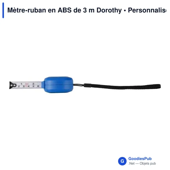 Mètre-ruban personnalisable en ABS de 3 m avec logo - Dorothy - Image 6