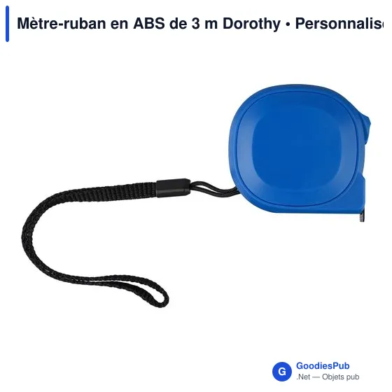 Mètre-ruban personnalisable en ABS de 3 m avec logo - Dorothy - Image 8
