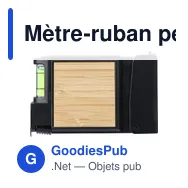Mètre-ruban personnalisable en ABS de 3 m avec logo - Jeff - Miniature 1
