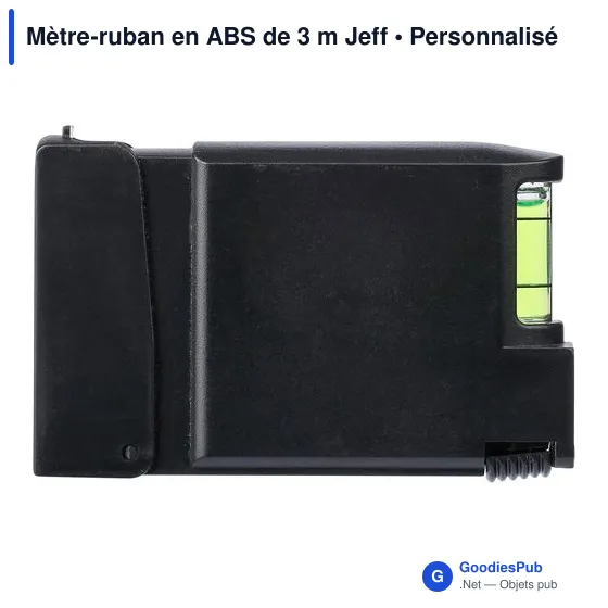 Mètre-ruban personnalisable en ABS de 3 m avec logo - Jeff - Image 3