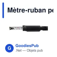 Mètre-ruban personnalisable en ABS de 3 m avec logo - Jeff - Miniature 5