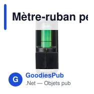 Mètre-ruban personnalisable en ABS de 3 m avec logo - Jeff - Miniature 6