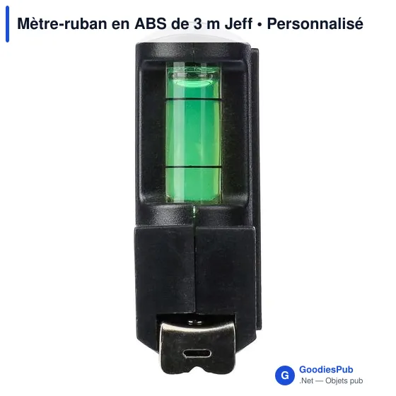 Mètre-ruban personnalisable en ABS de 3 m avec logo - Jeff - Image 6