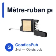 Mètre-ruban personnalisable en ABS de 3 m avec logo - Jeff - Miniature 8