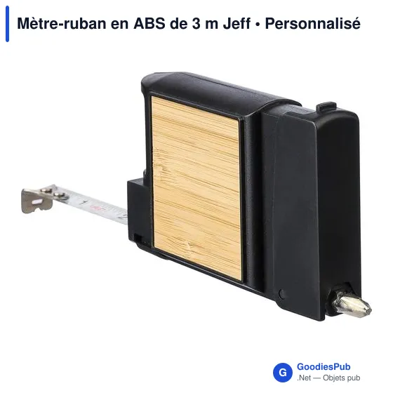 Mètre-ruban personnalisable en ABS de 3 m avec logo - Jeff - Image 9