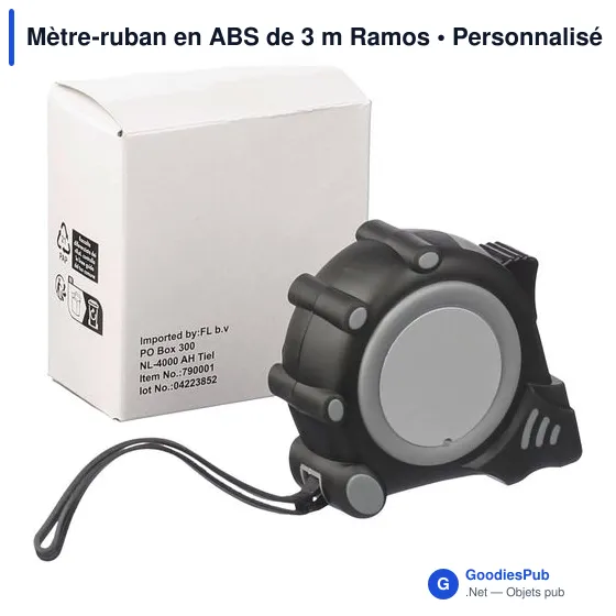 Mètre-ruban personnalisable 3 m avec logo - Ramos - Image 3