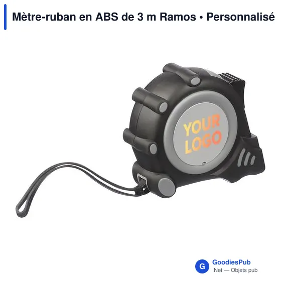 Mètre-ruban personnalisable 3 m avec logo - Ramos - Image 5