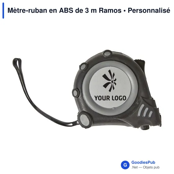 Mètre-ruban personnalisable 3 m avec logo - Ramos - Image 7
